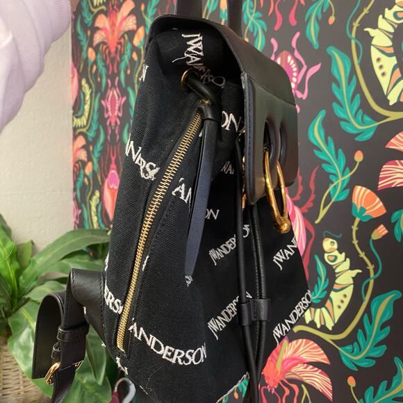 JW Anderson Mini Pierce Logo Backpack Black main image 4